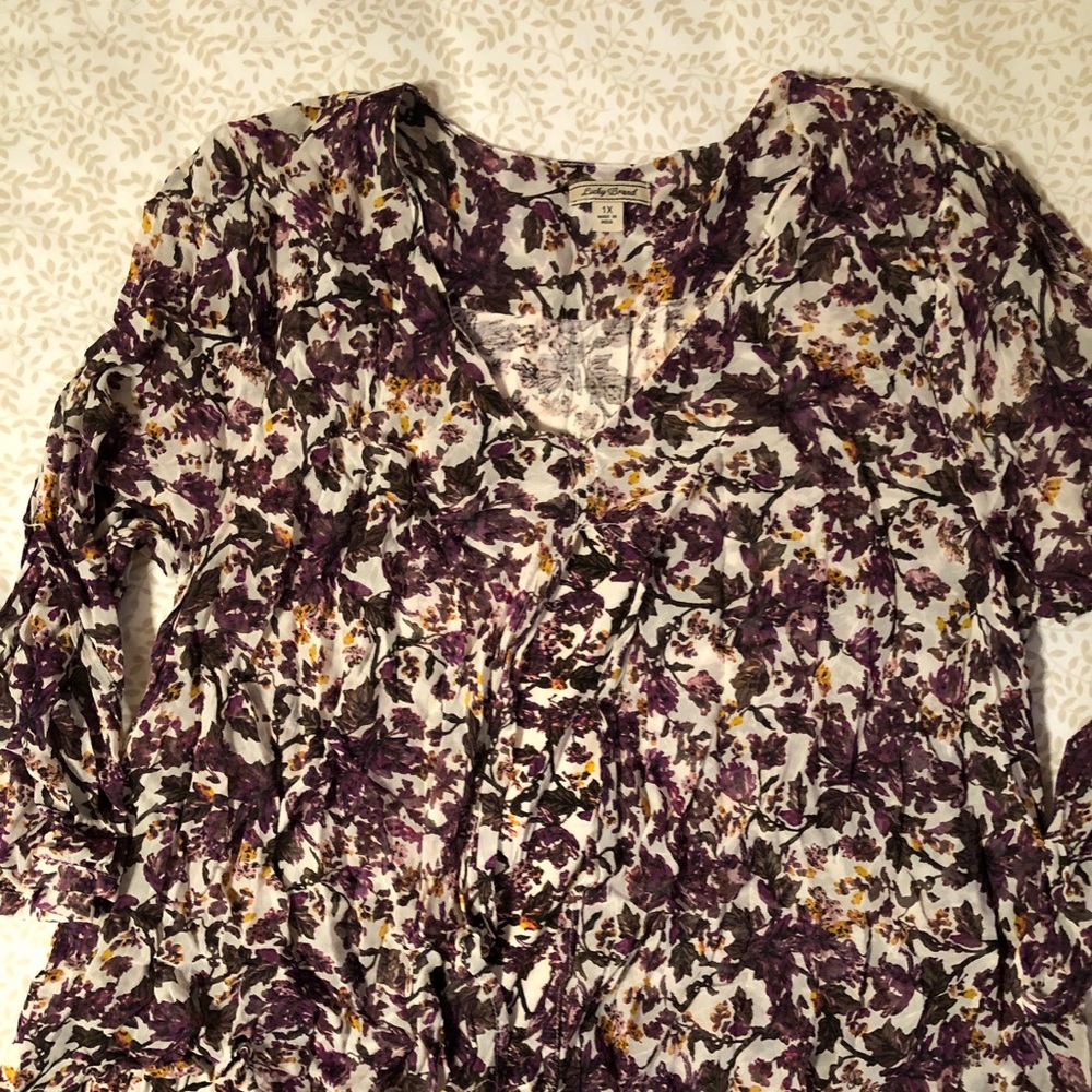 Lucky Brand floral shirt XL
